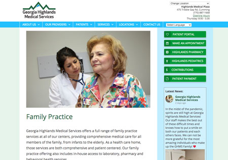 Hospital Group website